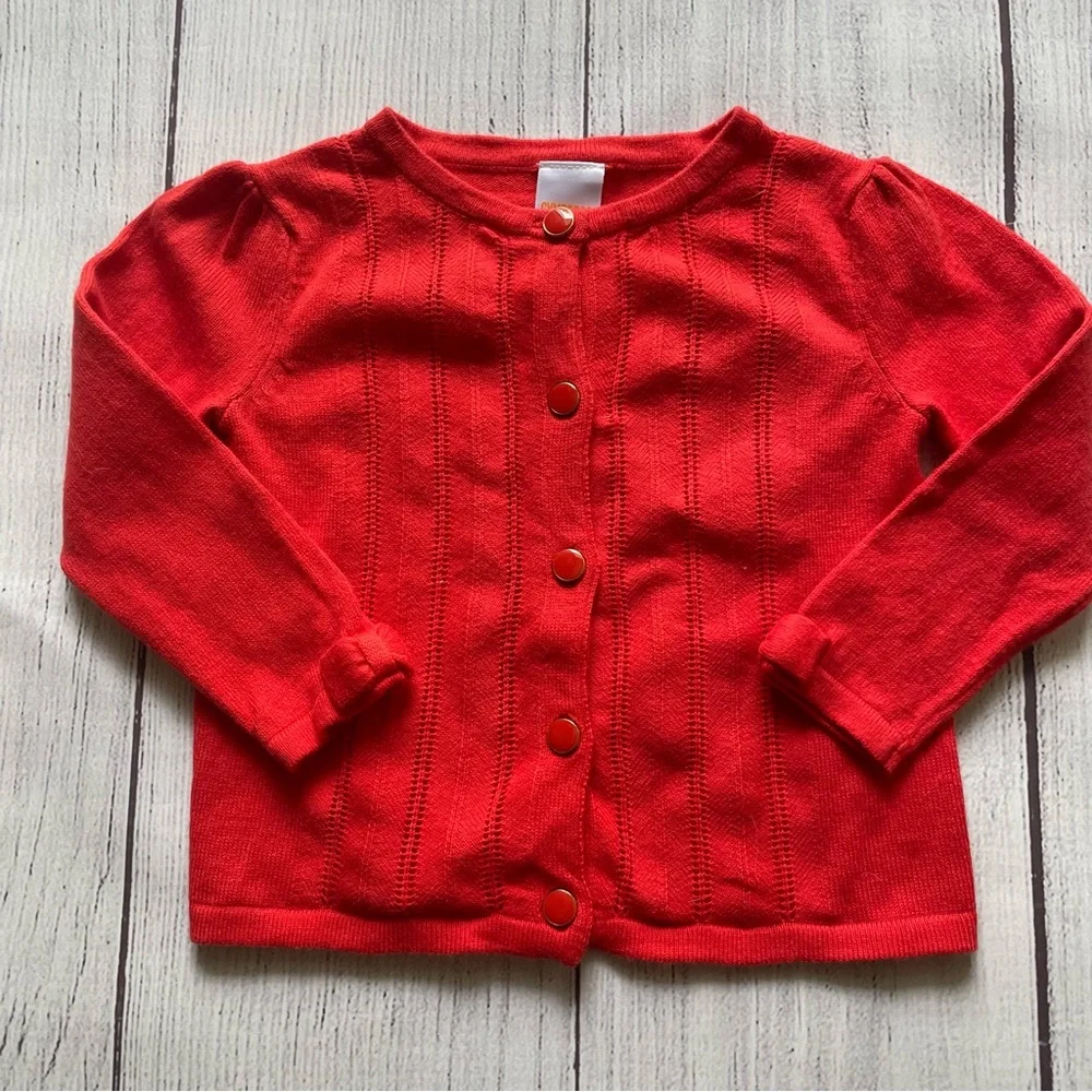 Gymboree Red Eyelet Cardigan Size 12-18 months